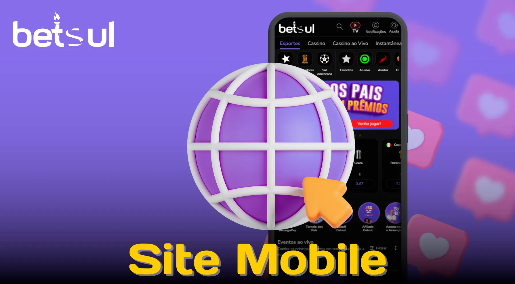 O sítio Web móvel da Betsul é de fácil utilização para novos jogadores